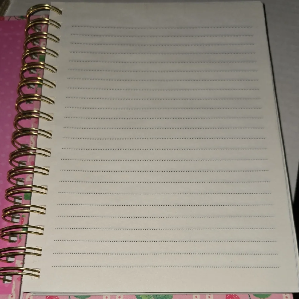 Clementine Pink Strawberry Spiral Notebook